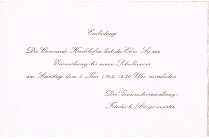 Einladung 1962-1